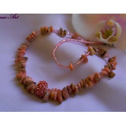 Náhrdelník s minerály "RODOCHROZIT" Shamballa
