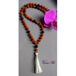 Čakrový náhrdelník RUDRAKSHA onyx
