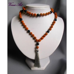 Čakrový náhrdelník RUDRAKSHA onyx